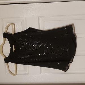 New directions black sequin dress tank top. New with tags. Size petite medium.